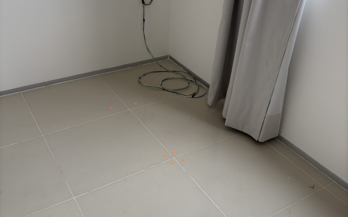 Piso cerâmico estufado